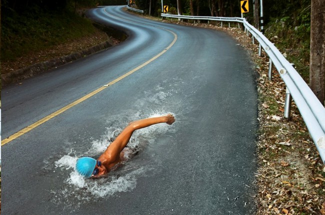 水泳　道路　4